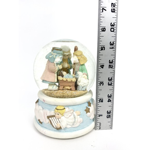 Vintage 1995 The San Francisco Music Box Company Nativity Scene Song Snow Globe - Picture 3 of 9